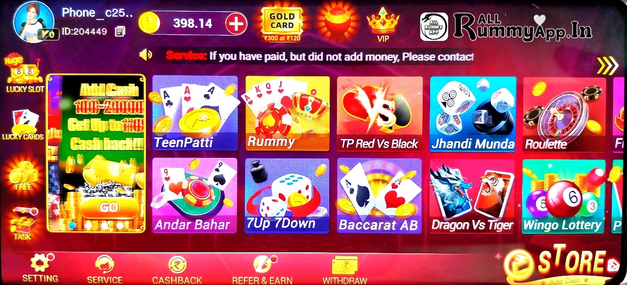 Teen Patti Refer Earn All Games