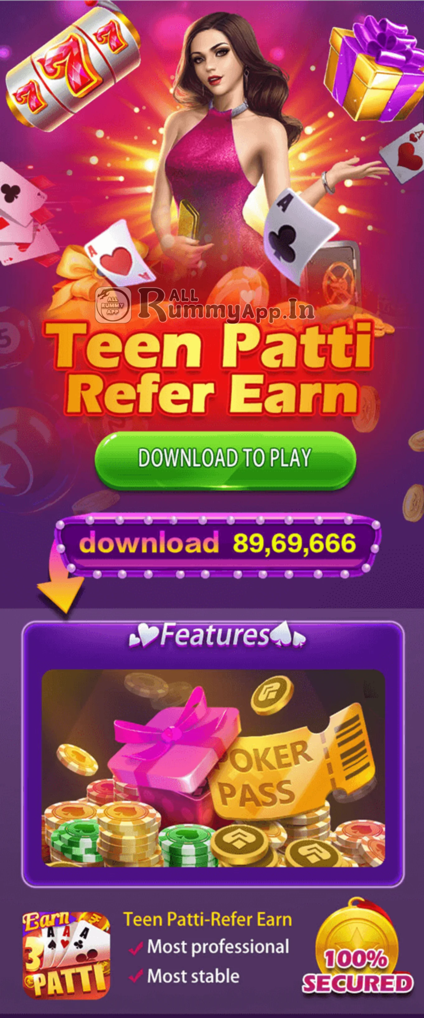 Teen Patti Refer Earn Download